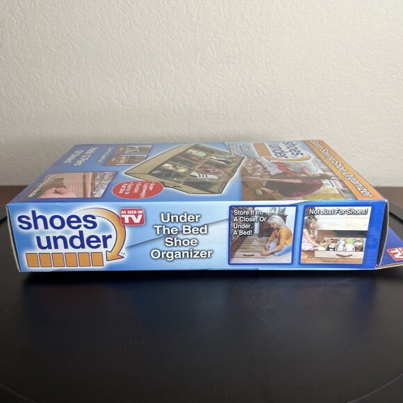 Shoe Organizer Space Saving Slides Under Bed Holds 12 Pairs Shoes or Other Items - Picture 4 of 6